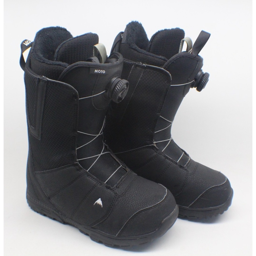 Burton Mens Size 7.5 Women's 9 Moto BOA Snowboard Boots Black Soft Flex